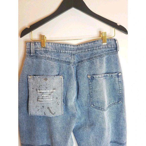 Maniere De Voir Jeans Women's 14 Blue Wash 100% Cotton Nwt - Picture 7 of 9